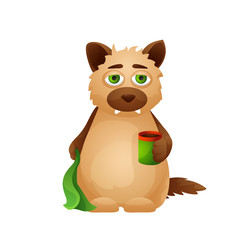 Cartoon character pet. The dog emotion icon