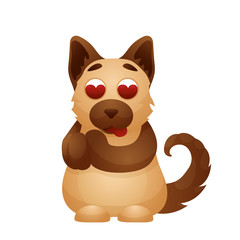 Cartoon character pet. The dog emotion icon