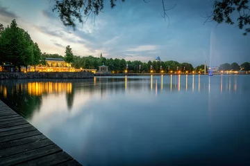 Nordufer vom Maschsee Hannover an einem Abend im Frühling © Leinemeister