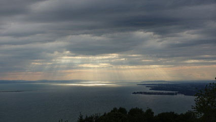 Obraz premium Zachód słońca nad Bodesee