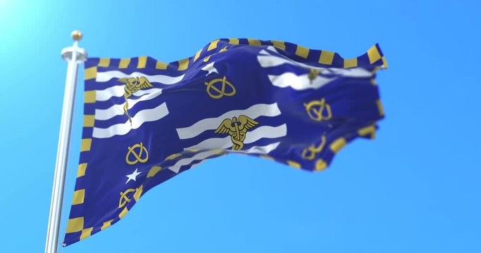 Flag of the city of Brisbane in the state of Queensland, Australia. Loop