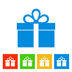 Gift box New Year icon