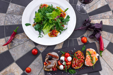 fresh salad with vegetables