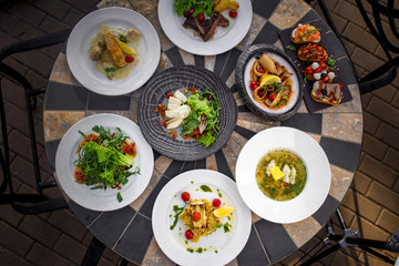 banquet in restaurant in outdoor