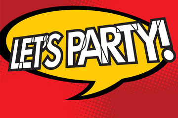 Let's party illustration vector