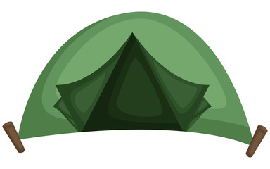 a vector of a simple green tent