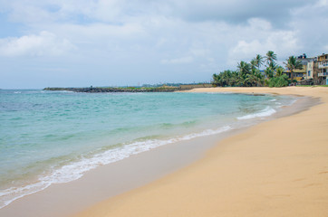 Rest on the coast of the Indian Ocean in Sri Lanka