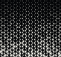 triangle halftone pattern, seamless geometric gradient border