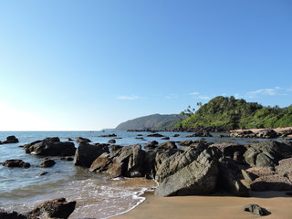 Obraz premium Beach side shots under sunny conditions