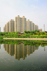 Fototapeta na wymiar City building scenery, tangshan, China