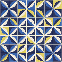 seamless retro pattern in mosaic style