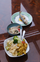 rice with fish and chicken food