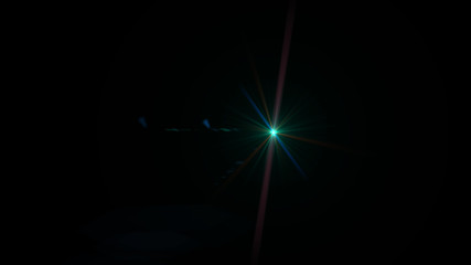 Bright Cyan Lens Flare