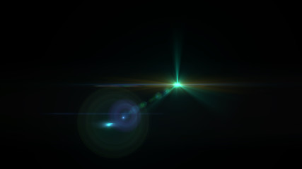 Bright Cyan Lens Flare