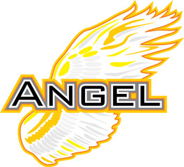 Angel wing. Sign for design