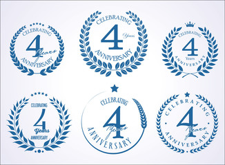 Anniversary retro vintage laurel wreath background 