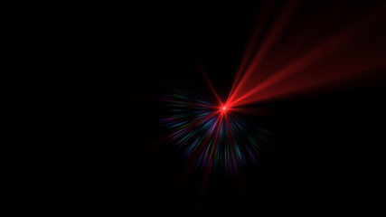 Bright Red Lens Flare