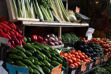 march&eacute; aux l&eacute;gumes