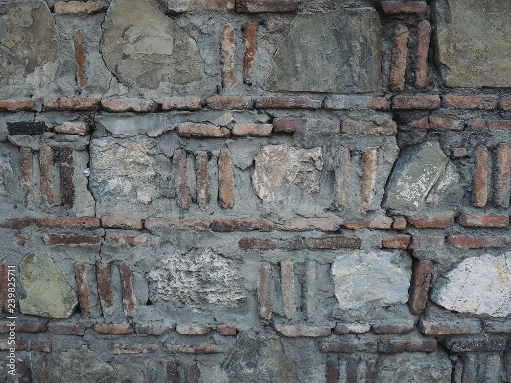 Wall mural stone wall. brickwork texture. back background .beton