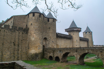 Fototapeta na wymiar Castillo medieval de Carcassonne. Francia. Europa