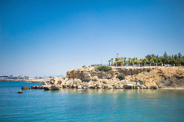 Naklejka premium embankment in the sea near Kyrenia Castle