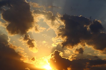lovely colorful sunset or sunrise clouds on the sky for using in design as background.