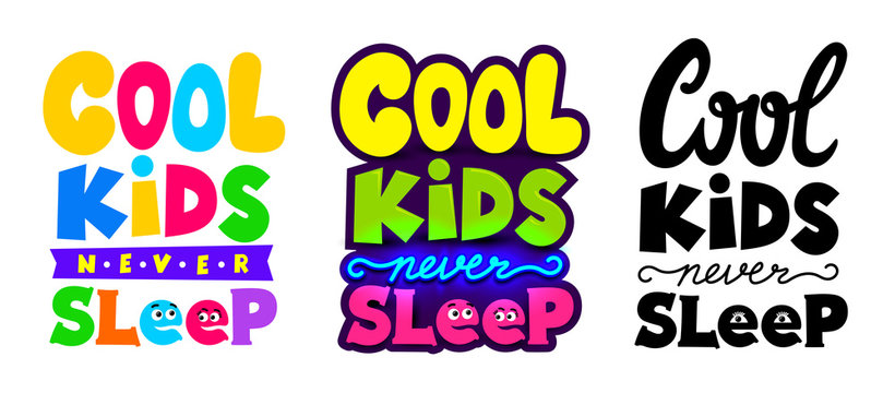 Funny Children Font With White Numbers In Color Circle Colorful