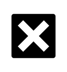 Obraz premium Cross sign X icon isolated on white background symbol vector illustration 