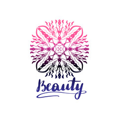 Round decorative ornament element. Mandala