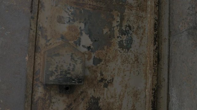 Fort emperor Alexander, Kronstadt.  Iron door opens, closes