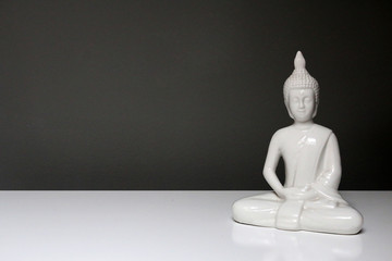 buddha with gray background