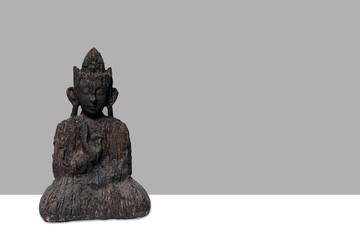 buddha with gray background