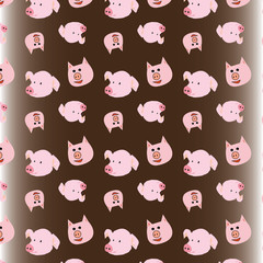 Obraz premium Festive pig and funny pigs for packaging