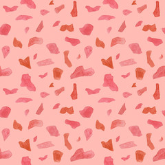 Granite, Terrazzo & Tile. Terrazzo seamless pattern. Vibrant colors. Textured shapes. Confetti. Colorful hand drawn design. Granite textured shapes in vibran. Hand drawn Patterns. Living coral color.
