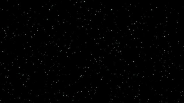 Night, glowing starry sky, appearing and fading effect, visual effects, vfx motion graphics.