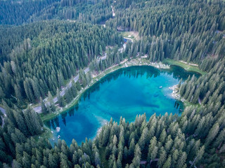 Carezza lake - Lago di Carezza, Karersee, Dolomites Alps, Bolzano province, South Tyrol, Italy