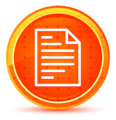 Page icon natural orange round button