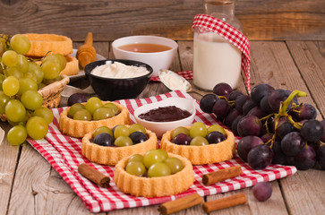 Grape tarts.