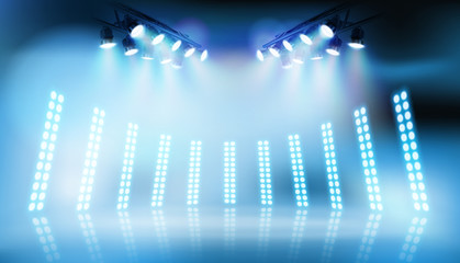 Light show on the stage. Vector illustration. - 239837364
