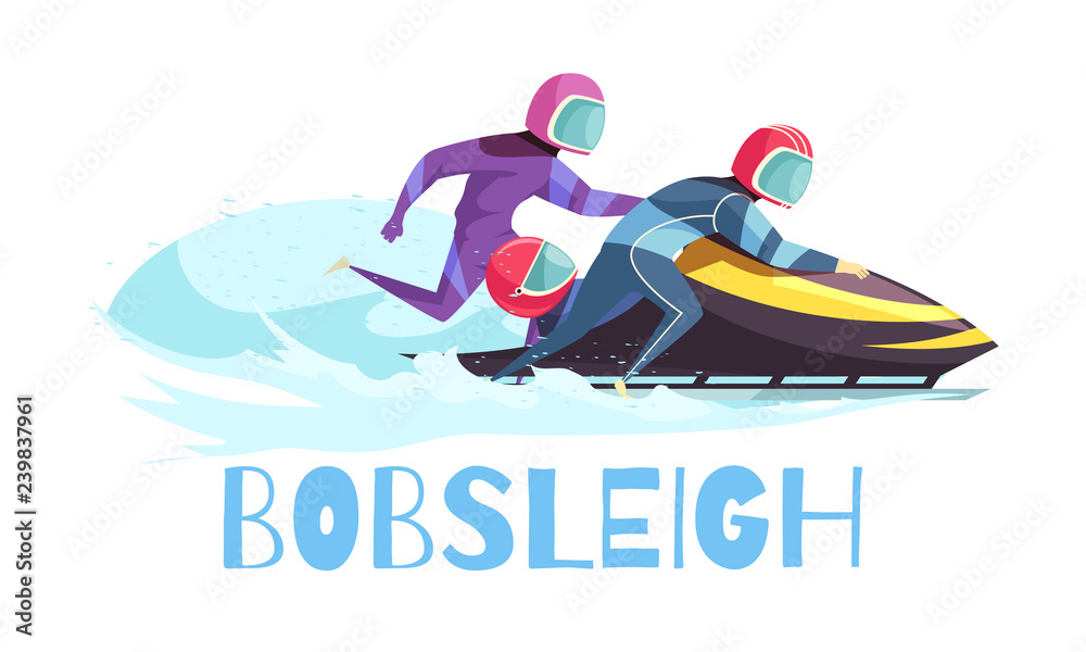 Canvas Prints bobsleigh sports illustration