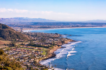 Pismo Beach Coastline from Above, CA