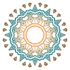 Flower coloring Mandala. decorative elements. Oriental pattern, vector illustration. Indian, moroccan, mystic, ottoman motifs.