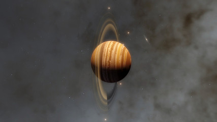 Planet in the space. Colorful art. Solar system. Gradient color. Space wallpaper. Elements of this...