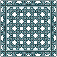 Rectangular Multicolored Geometric Ornament. Vector Illustration For Fashion Design And Background