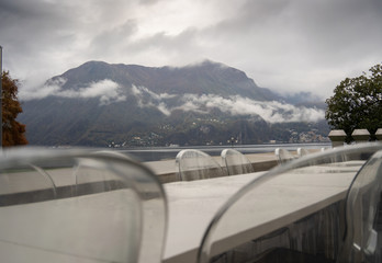 Lake Lugano, Lugano, Canton Ticino, Switzerland. Lugano Lombard is a city in southern Switzerland in the Italian-speaking canton of Ticino bordering Italy. The 9th largest Swiss city, it is the larges