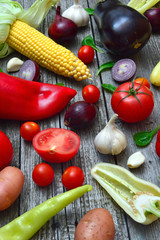 fresh, colorful vegetables still life