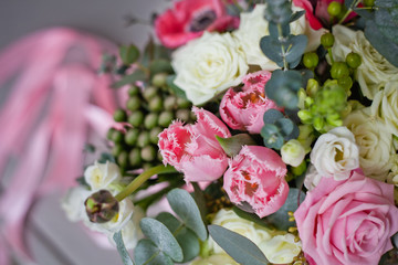 bouquet of white roses