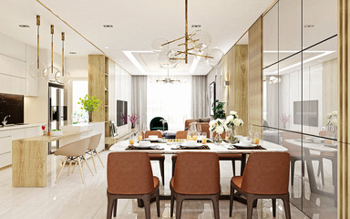 3d render house interior living room