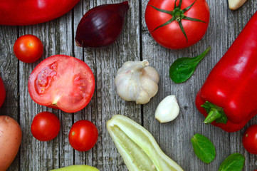 fresh, colorful vegetables still life