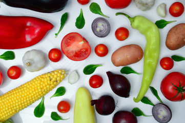 fresh, colorful vegetables still life